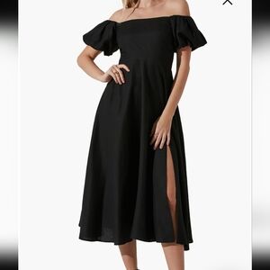 New Astr‎ The Label A Line Black Midi Small